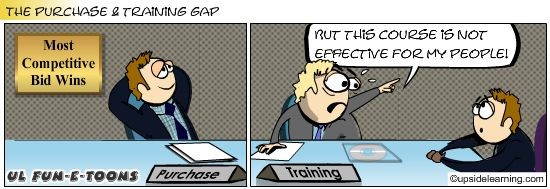 Banner showing strategies to close the gap between training design and job performance for improved learner impact.