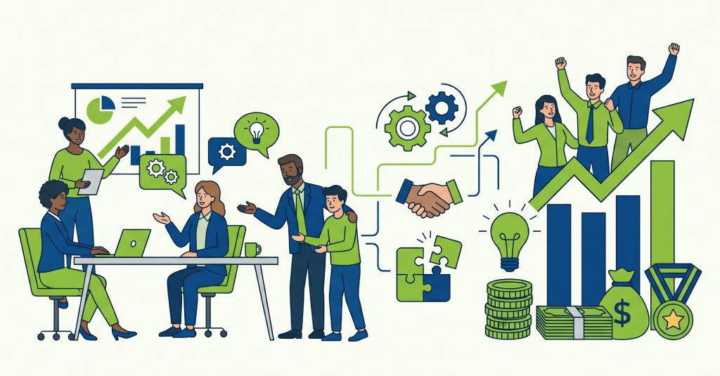 Diagram showing why corporate soft skills training is essential for distributed and hybrid enterprise teams